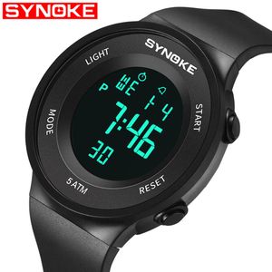 Synoke luksus unisex sport zegarek na rękę Finess Men Waterproof Sport LED Digital Brance Watches zegar wojskowy Relogio Masculino 919304U