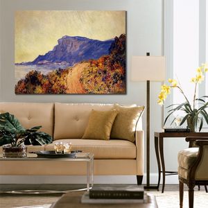 Coastal Road at Cap Martin Near Menton Claude Monet Painting Handmade Oil Reproduction Landscape Canvas Art High Quality