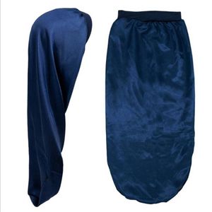 アフリカンメスの絹のようなターバンヘッドラップ女性用のロングボンネット睡眠キャップサテン印刷ヘアボンネットブレードスラッチハットTB-83B292Q