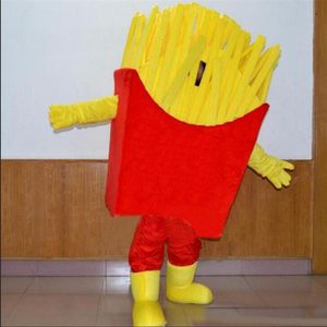 Halloween Pommes Fries Mascot Costume Top Quality Adult Size Cartoon Fried Potato Christmas Carnival Party Costumes 277i