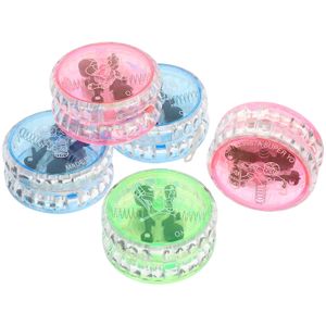 Yoyo 5 peças luminosas para iniciantes brinquedos criativos mini bolas anti-stress bolsa de doces responsivo LED de plástico crianças flash infantil 230713