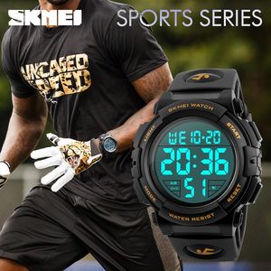 SKMEI New Sports Watches Men Outdoor Fashion Digital Watch Multifunction 50M Waterproof Wristwatches Man Relogio Masculino 1258232h