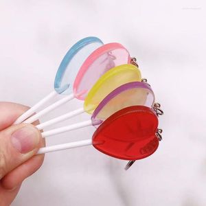 Nyckelringar Imitation Söt godis Lollipop Keychain Heart Star Livselike lolly bil Keyring Girl Bag Pendant Jewelry Student Lover Holiday Gift