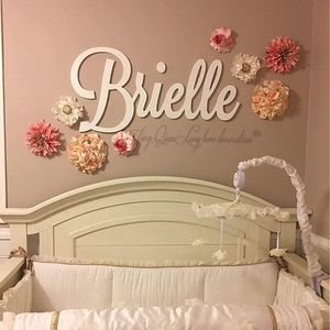 Altri articoli per feste per eventi Segno di nome in legno personalizzato Lettere di grandi dimensioni Targa per bambini PAINTED vivaio nome decor wall art 230713