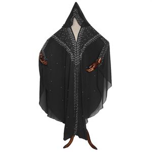 Muslimska kaftan abaya klänning kimono kvinnor dubai öppna abayas turkiska stenar chiffonghuvklänningar eleganta afrikansk plus size boubou299a