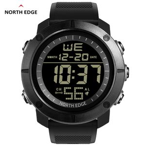 North Edge Mens Digital Watches Army Military World Time Alarm Sport Stoppur för manlig vattentät 50m armbandsur 2022 Relogios