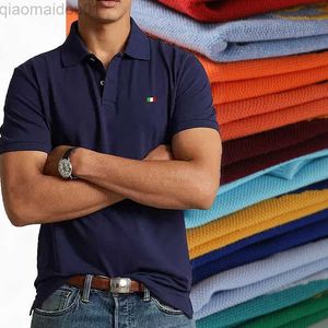 Erkek Tişörtler Erkek İlkbahar Yaz% 100 Pamuk Kavur T-Shirts Business Casual Kısa Kollu Polo Gömlek Erkek Büyük Boyu Polos Homme S-5XL 811 L230713