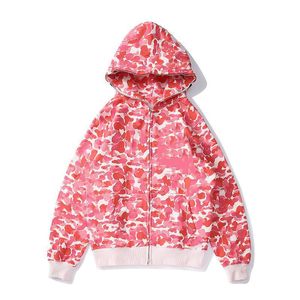 bapes Giacca da uomo di design con cappuccio Big ABC Camo Shark Felpe con zip intera per felpa da uomo Cardigan a maniche lunghe caldo da donna 2 S8BF