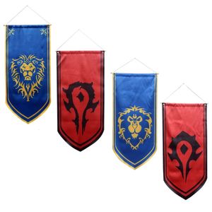 BANNER FLANÇAS 57X130CM GAME WOW VERSÃO FAGN ALIANÇA PARA A bandeira da bandeira Horda Lion World of War CRAF Filme Horda Wall Banner 230714