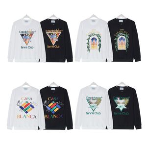 casablancas sudaderas con capucha gráficas para hombre diseñador masao san sudaderas con estampado para mujer seda suelta casablacnca manga larga ropa para hombre