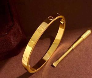 Love Bracelet Designer Bangles Donna Uomo 4cz Bracciali con cacciavite a vite in acciaio Oro argento con polsino in rosa con borsa in velluto 22222