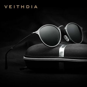 Солнцезащитные очки Veithdia Мужские солнцезащитные очки модные круглые солнцезащитные очки поляризованные зеркальные зеркальные зеркальные зеркальные господство вождение мужские очки 6358 Z230726