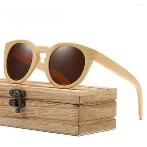 Sunglasses Cat Polarized Women Retro Bamboo Sun Glasses Square Lady Girls Fashion Streetwear