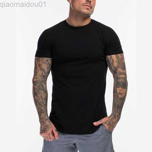 T-shirty T-shirts Summer O-Neck Fitness Sports T-shirt dla nowego mężczyzn w średnim wieku i młody trend pół rękawów L230713