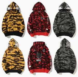 2023 Top Craftsmanship Mens hoodies shark pullover hoodie designer jacket tiger full zip Harajuku sweatshirt Fashion co-branding camouflage Luminous New hoodys