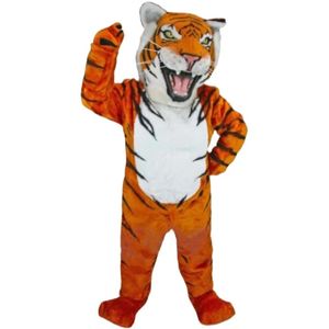 Furry Tiger Mascot Costume Long Fur Fursuit Adult Cartoon Character Fancy Dress Halloween Christmas Anime Parade Suits194V