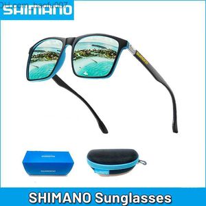 Güneş Gözlüğü Shimano Tasarım Yeni Güneş Gözlüğü Erkekler Polarize UV400 Kare Goggles Erkekler Güneş Gözlüğü Kadın Retro Sürüş Gözlükleri Z230726