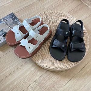 Platform Sandals Female Summer All-Match Leather Open Toe Fashion Casual Exercise Beach Shoes