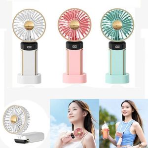 Electric Fans Lightweight Hand-held Fan Foldable Electric Fan Portable Grafted Dryer for Outdoor Travel Camping Office