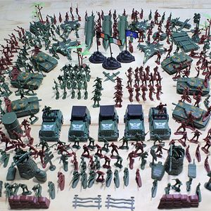 Military Figures 307Pcs/set Plastic 4cm Military Soldier Model Set Handbag Boys Toy DIY Educational Action Figures Accessories Kit Home Decor Toy 230714