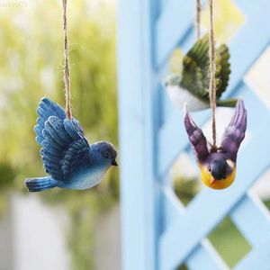 Garden Decorations Garden Creative Bird Pendant Resin Decoration Courtyard Villa Landscape Accessories Crafts Outdoor Balcony Sculpture Ornaments L230714