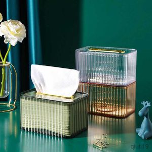 Tissue Boxes Napkins Minimalist Tissue Box Rounded Edge Tissue Box Rectangle Anti-Aging Paper Dispenser Napkin Box Anti-Dust Home Car Organizer R230714