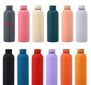 500ml 17oz Stainless Steel Travel Water Bottles Insulated Vacuum Outdoor Sports Flasks Custom Logo