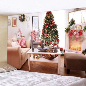 Tapestries Christmas Fireplace Tapestry Home Decoration Scene Christmas Tree Tapestry Bohemian Decoration Sofa Blanket Sheets