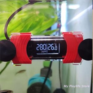 Andere Aquarium-Fischthermometer, digitale Tauchtank-Thermometer mit Saugnapf, leicht ablesbar, wasserdicht, Süßwasser 230713