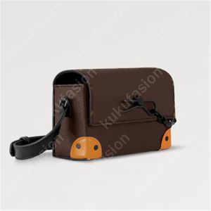 2023 STEAMER Mens Designer Mini Borsa a tracolla per donna Borsa a tracolla di lusso Fiori antichi Catena nera Borse a tracolla casual Borsa in pelle ku