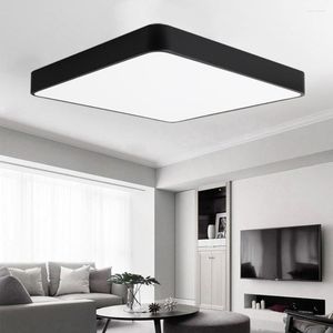 Luzes de teto 2023 luz led 42 w sala de estar quarto lâmpada diária 48 w regulável 3 cores inteligente decoração de casa lustre quadrado para cozinha