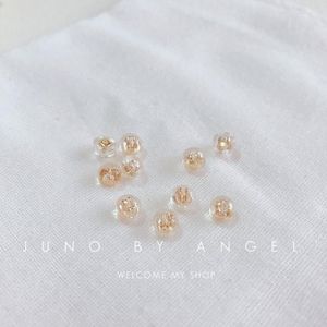 Brincos de tachas Bolso cor de ouro rosa Tampão de ouvido Silicone Plástico Acessórios Bola