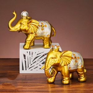 Decorative Objects Elephant Object Resin Craft Decoration Living Room Office Table Animal Decoration 230714