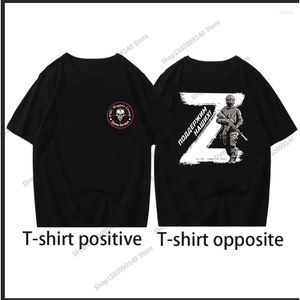Herren-T-Shirts PMC Wagner T-Shirt Russisches Militär-Spezialeinsatzteam Warrior Classic Z-Logo O-Ausschnitt Kurzarm