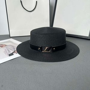 Дизайнерская формальная соломенная шляпа Женщины широкая крана мужская мода Cacquette C летние шляпы с ковшой Lady Resort Caps Ball Cap Visors 237143C