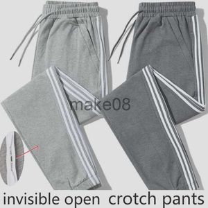 Pantaloni da uomo Pantaloni con apertura sul cavallo Pantaloni casual Pantaloni da uomo SlimFit Harem Pantaloni alla moda con cerniera invisibile a doppia testa Sex Free J230714