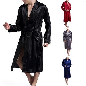 Fatos de treino masculino Cardigã Robe para homens Loungewear Manga comprida Masculino Roupa de dormir quimono Pijama fino Casal Pijama Roupa de casa Sexy Roupões de banho