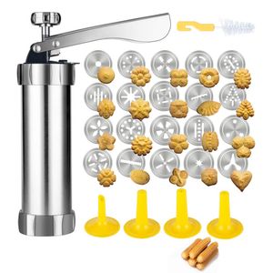 Bakformar 2023 uppgradera aluminium cookie maker press kit manual churros maskin christmals spritz pistol kex verktyg set 230714