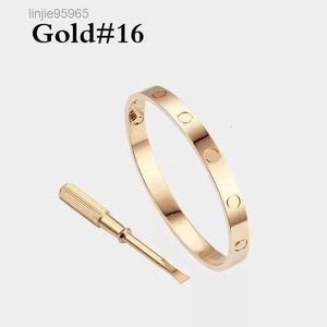 Love Bracelet Designer Bracelets Jewelry Women Bangle Classic 5.0 Steel Alloy Gold-plated Craft Colors Gold/silver/rose Never Fade Not Allergic 22222