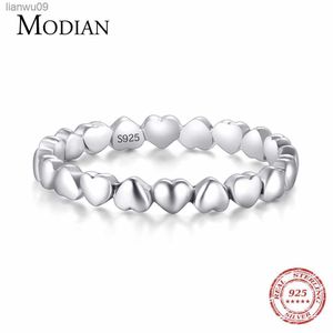 Heißer Authentische Original Mode 100 Solide 925 Sterling Silber Herz Finger Ring Für Immer Liebe Schmuck Valentinstag Geschenk L230704