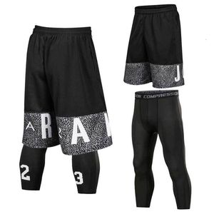 Men's Shorts Men Basketball shorts Sport Running shorts Workout suit Compression Board Jersey Male Exercise Fitness Gym tights Sportswear Set 230714