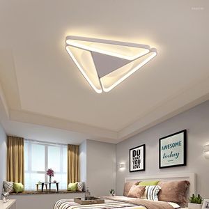 Luzes de teto modernas lâmpadas led para iluminação de quarto triângulo redondo ultrafino luminárias de sala de jantar