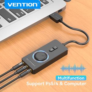 Другое электроника vention USB внешняя звуковая карта USB до 3,5 -мм аудиодаптер USB -USB для наушников Микрофон для MacBook Computer Ноутбук 230713