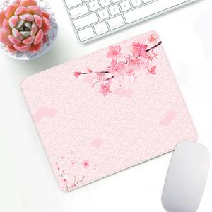 Pink Sakura Mouse Pad Cherry Blossom Mousepad Non-slip Rubber Desktop Rugs Laptop Desk Mat Mouse Mats 20x25cm Cute Gifts