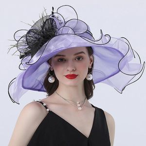 Geniş Memul Şapkalar Kadın Sokağı Pography Çiçek Güneş Visor Şapka Moda Kişilik İyi Giyim Büyük Seyahat Gezi Kıvırcık Edge
