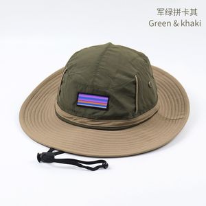 漁師の盆地の帽子に沿って、素早く乾燥した新しい男性の夏の太陽の帽子屋外旅行の太陽の帽子。
