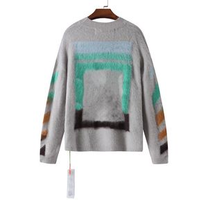 Tasarımcı Sweaters Offs Beyaz Kış Of Hoodie ceket gevşek ceket kazakları Sweatshirt Erkek Kadın Çiftler Günlük Yün Kaşmir Hipokampus Gradyan Uzun Kollu 3LG0