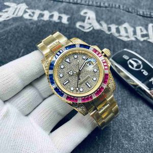 5A AAA-WATCHES MENS GMT WATTHオートマチックメカニカルウォッチモダンなビジネス腕時計ラウンドステンレススチール防水サファイアクラスカルドレスデート時計