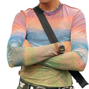 メンズTシャツ汎用性のあるタイトフィッティングシャツハイネック首の長袖ボトムエラスティックカラートップ