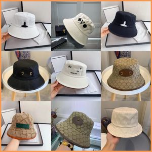 Роскошный дизайнер Кэпка Классическая буква буквы ведра для мужчин женские шляпы широкие шляпы с краями бейсболка крем -шапочка коричневый черный солнце